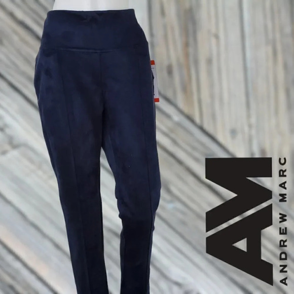 Andrew Marc | Womens Lightweight Faux Suede Pull on Pant | Navy | NWOT - Picture 3 of 6